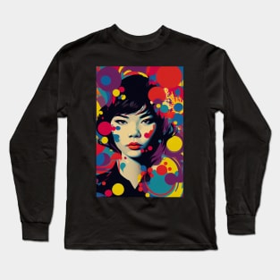 Modern woman in pop-art style Long Sleeve T-Shirt